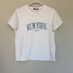 New York embroidered tee